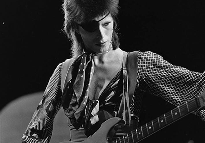 David Bowie shooting a video for the song “Rebel Rebel” in 1974. (Photo: AVRO)
