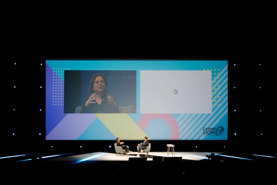 June 2019 | The Slowdown’s co-founder and editor-in-chief, Spencer Bailey, on stage with Google’s VP of hardware design, Ivy Ross, at the main stage of the Cannes Lions International Festival of Creativity.