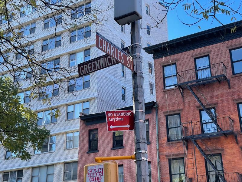 The street sign at the intersection of Greenwich Avenue and Charles Street. (Photo: Spencer Bailey)