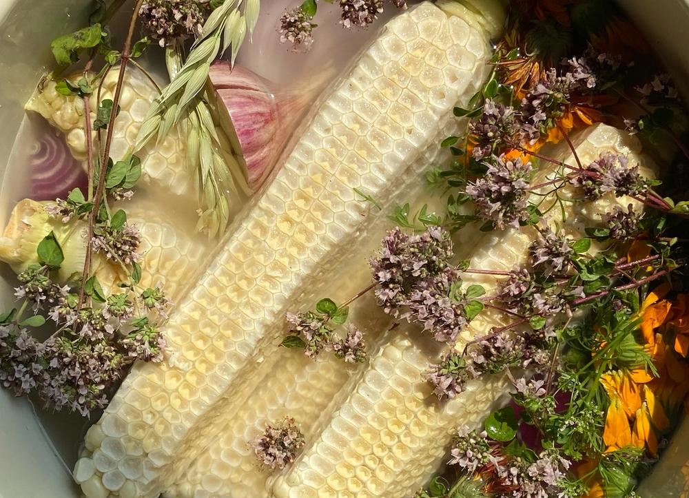 Meech Boakye’s corn-on-the-cob broth. (Courtesy Meech Boakye)