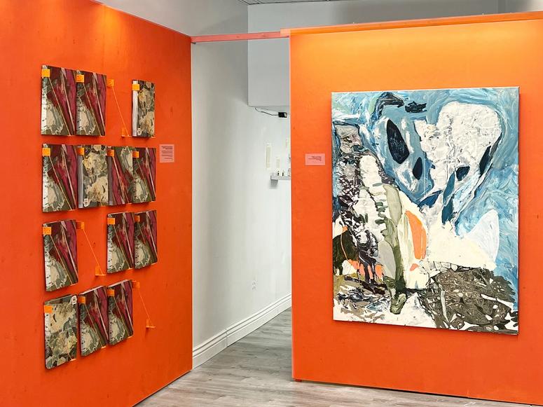 An artwork from Luiza Gottschalk’s exhibition, “Glade: To Touch Painting,” at Olfactory Art Keller. (Photo: Andreas Keller)