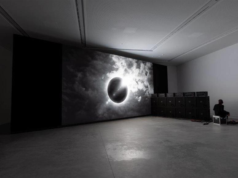 Installation view of Marco Fusinato’s “Desastres” at the Venice Biennale. (Photo: Andrea Rossetti)
