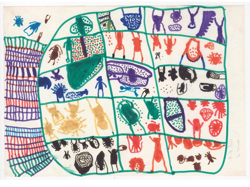 Visions from the world of the “xapiri,” drawn by André Taniki between 1978 and 1981. (Courtesy the artist and Fondation Cartier pour l'art contemporain.)