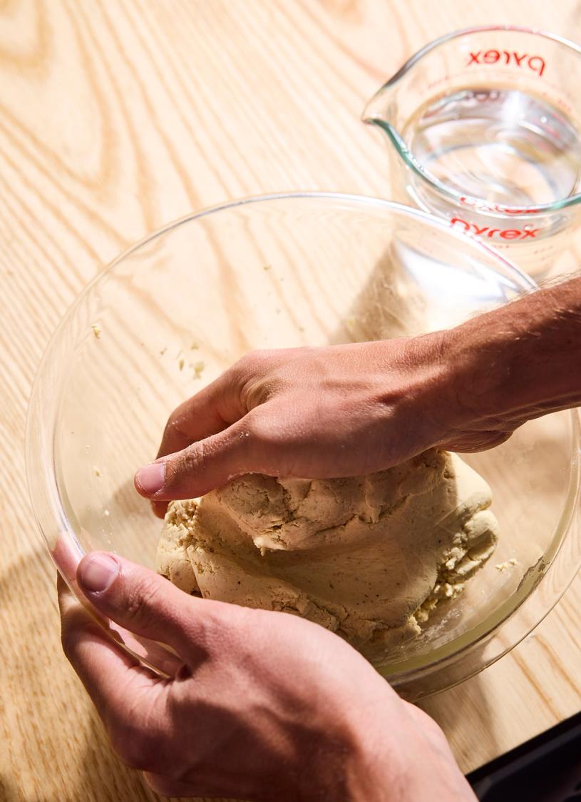 Photo illustrating the kernel-to-masa process. (Courtesy Chronicle Books)