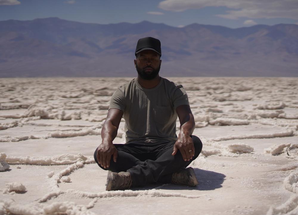 Baratunde Thurston at the Badwater Basin in California’s Death Valley National Park. (Courtesy Twin Cities PBS/Part2 Pictures)