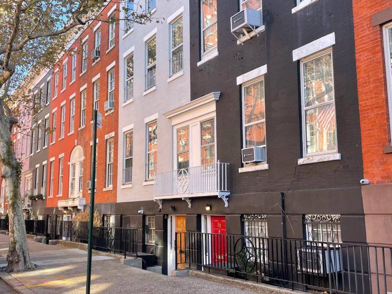 The row of townhouses on MacDougal Street near Houston Street. (Photo: Spencer Bailey)