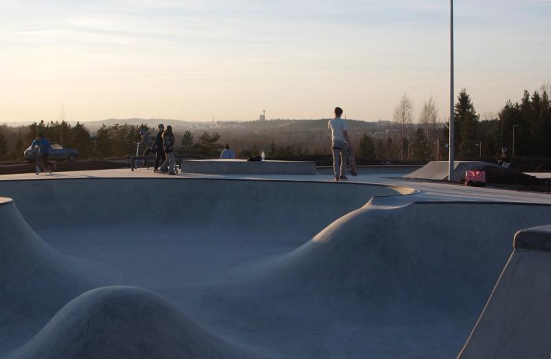 A skate park designed by Saario in Tampere, Finland. (Courtesy Janne Saario)