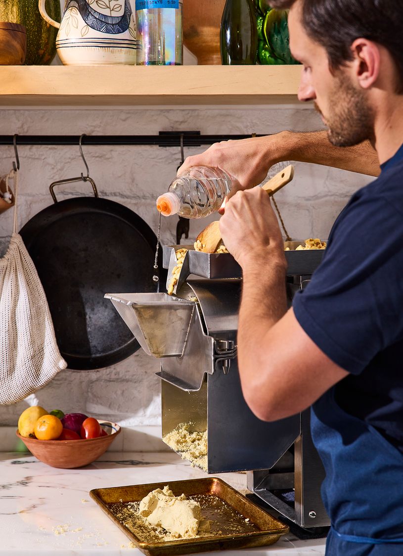 Photo illustrating the kernel-to-masa process. (Courtesy Chronicle Books)