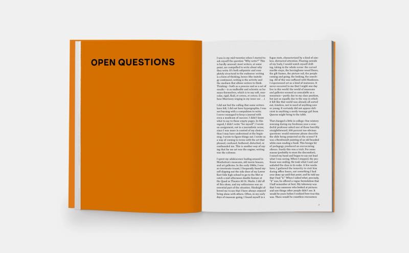 Spread from “Open Questions: Thirty Years of Writing About Art.” (Courtesy Phaidon)