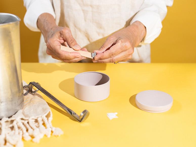 A wooden wick from Wooden Wick Co.