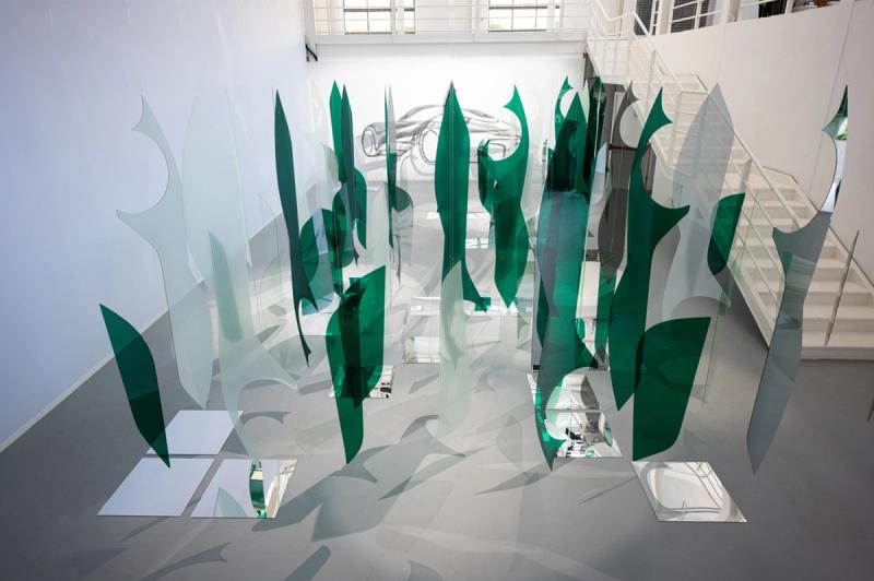 Suchi Reddy’s exhibition “Shaped by Air” at Milan Design Week. (Courtesy Reddymade)