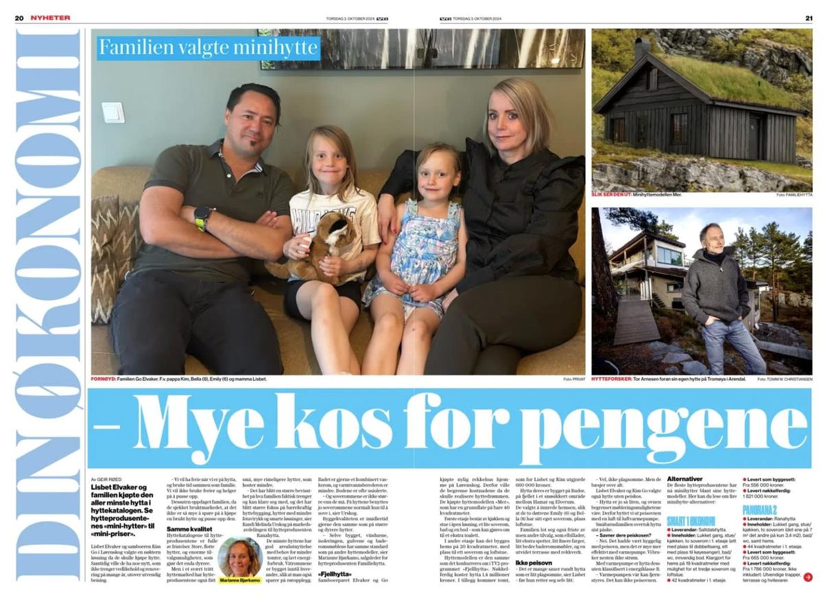 Hovedbilde for artikkelen Bli med inn i MER-hytta på Budor