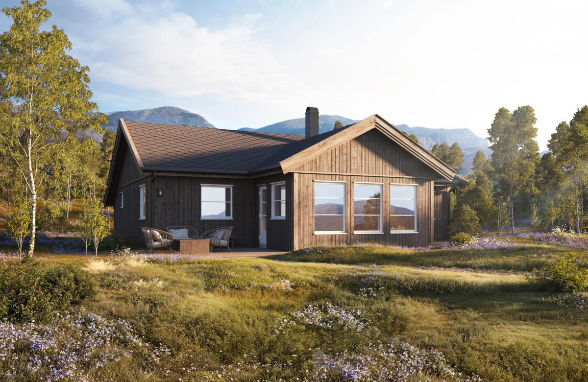 Hovedbilde for artikkelen Alt på én flate – Familiehytta lanserer smarte 1-plans hytter!