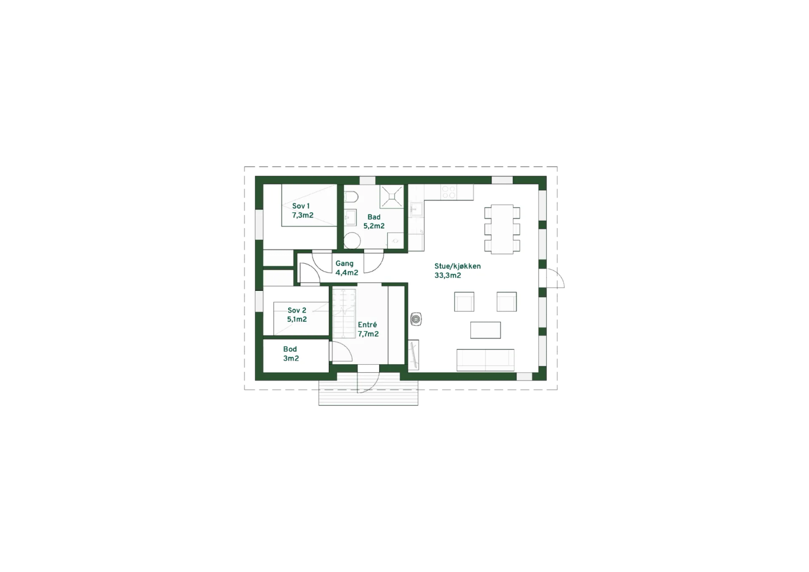 Plantegning — 1. Etasje