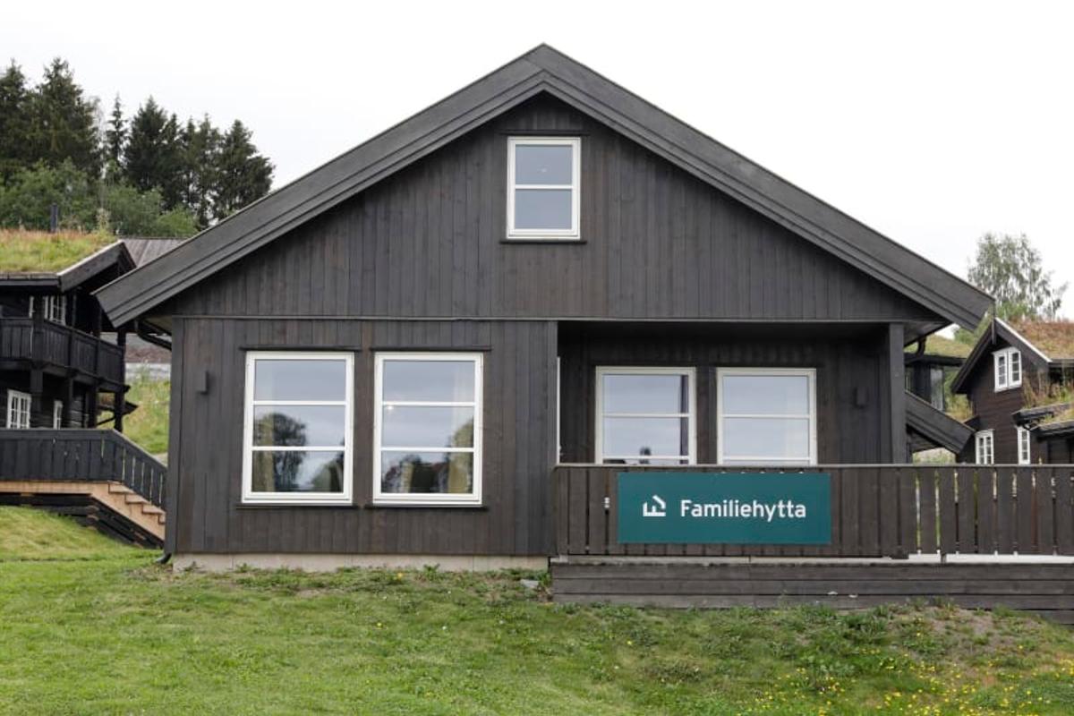 Familiehyttas visningshytter på Norsk Hyttesenter, Hellerudsletta