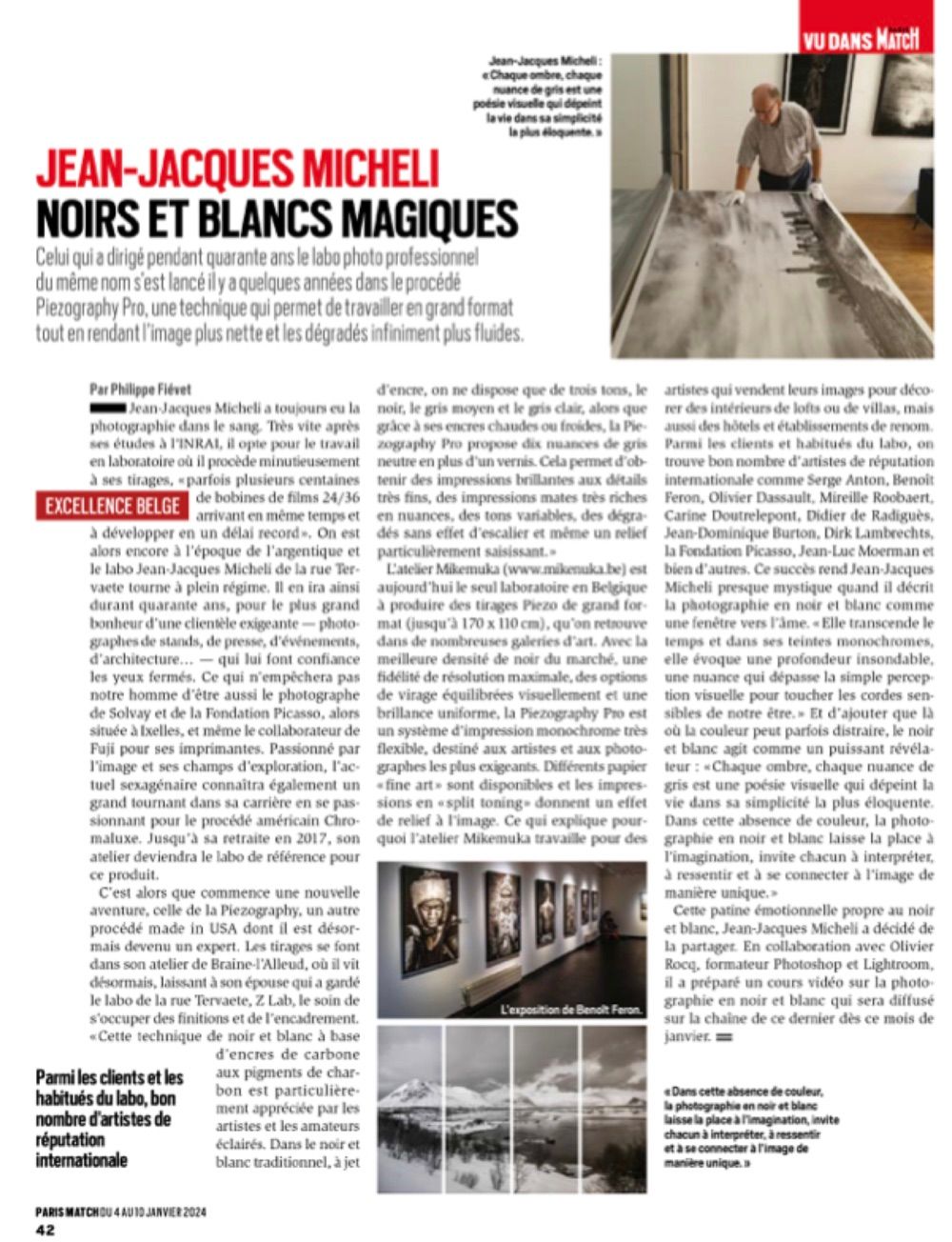 Paris Match — Jean-Jacques Micheli, magische zwart-witbeelden