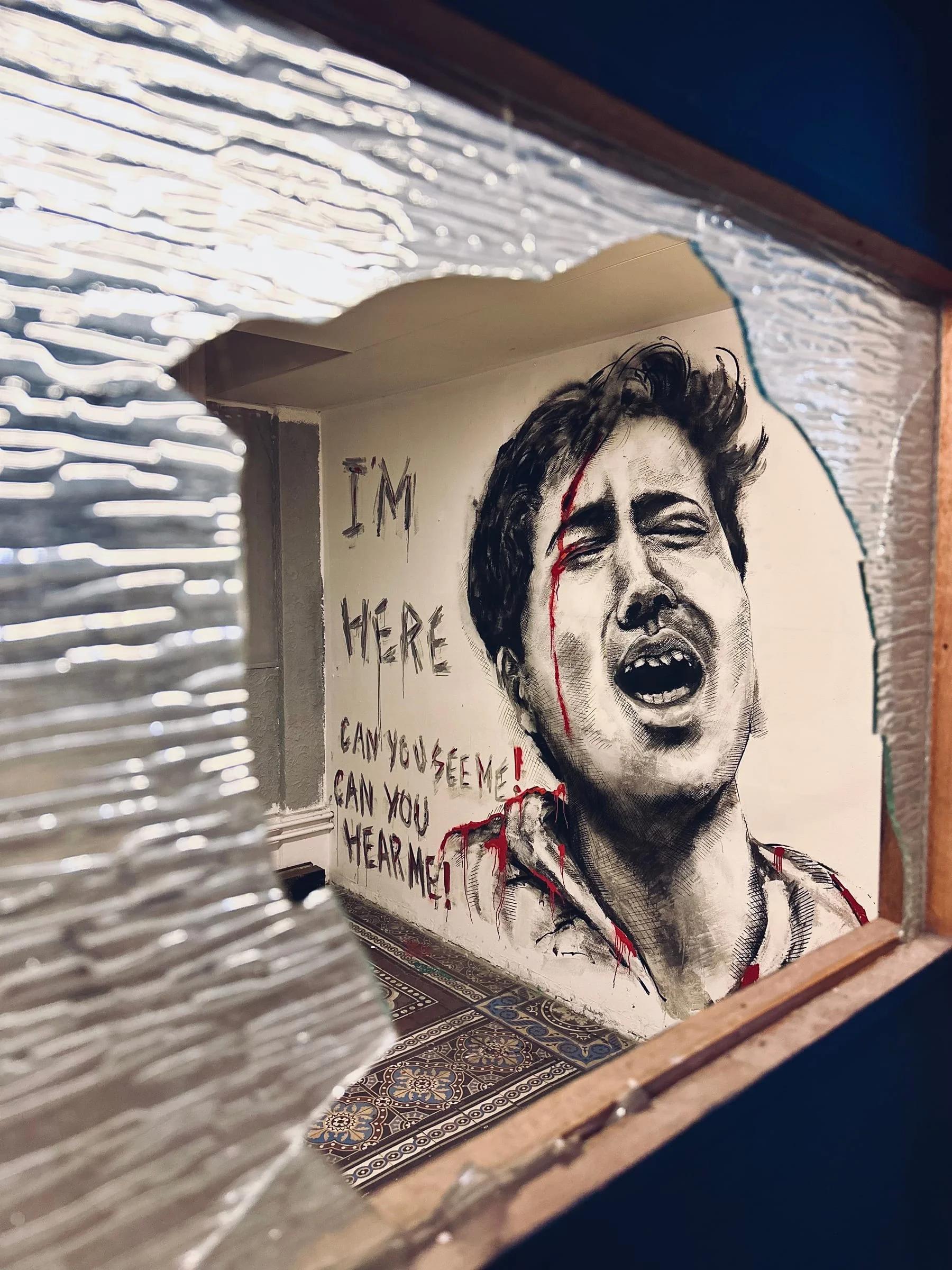 I Am Here mural in Brussels