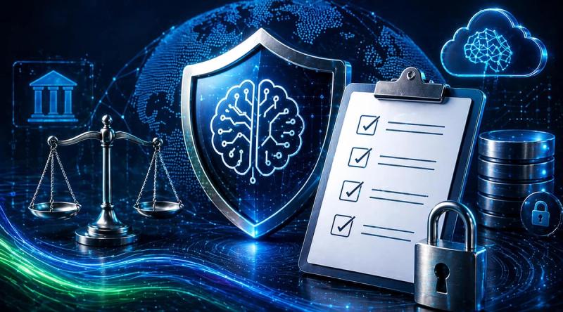AI security and governance framework showing data privacy compliance for US enterprises
