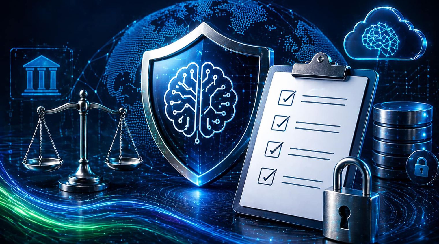 AI security and governance framework showing data privacy compliance for US enterprises