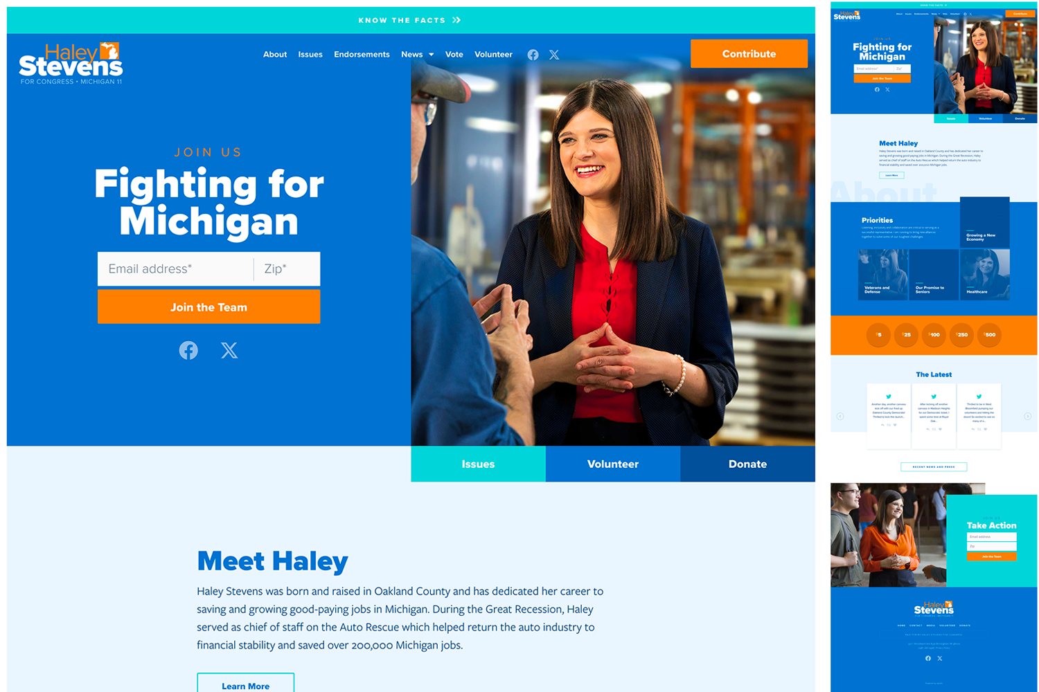 Haley Stevens for Congress website screenshot