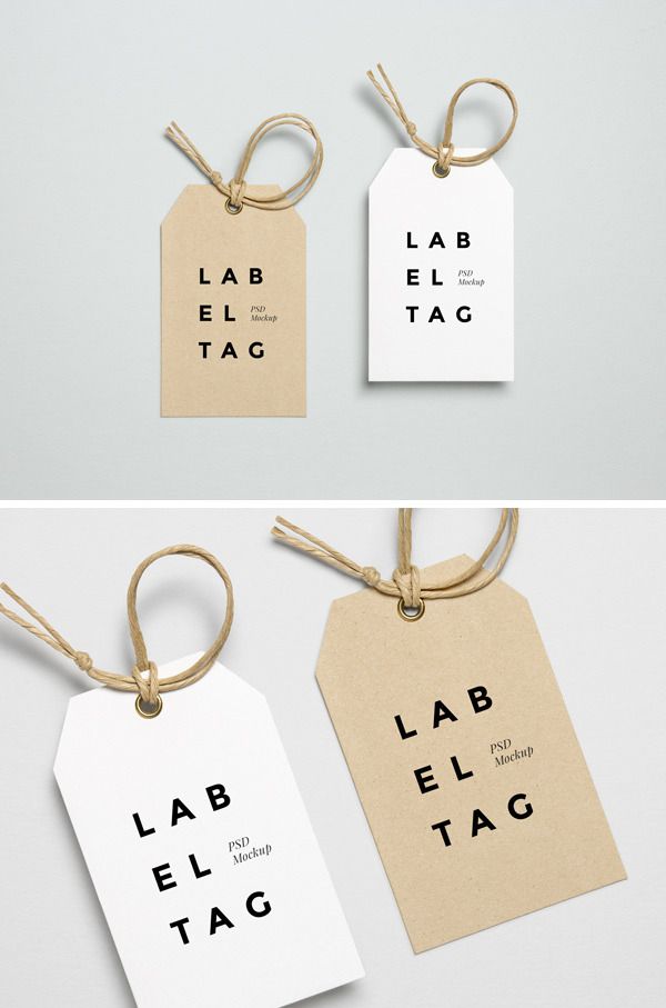 Label Tag PSD Mockup #2 Preview