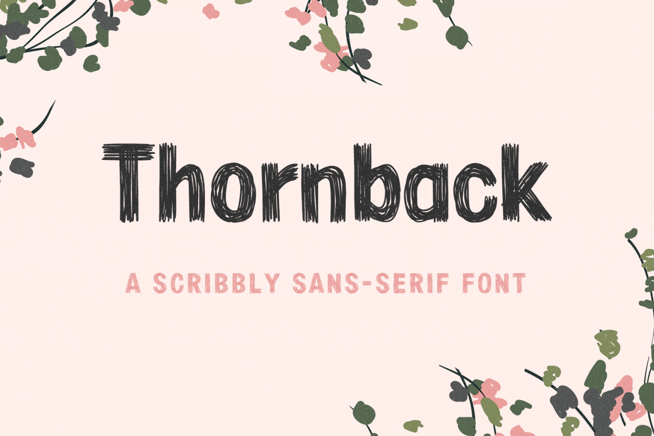 Thornback Font Poster