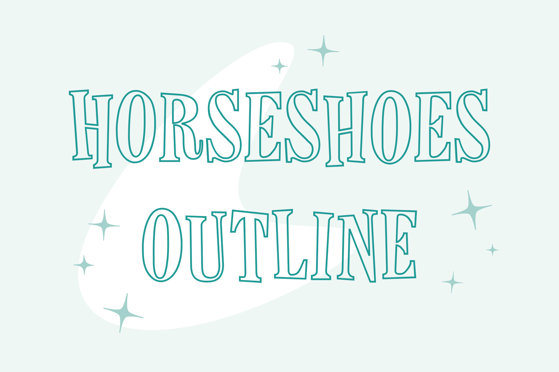 Horseshoes Outline Font Poster