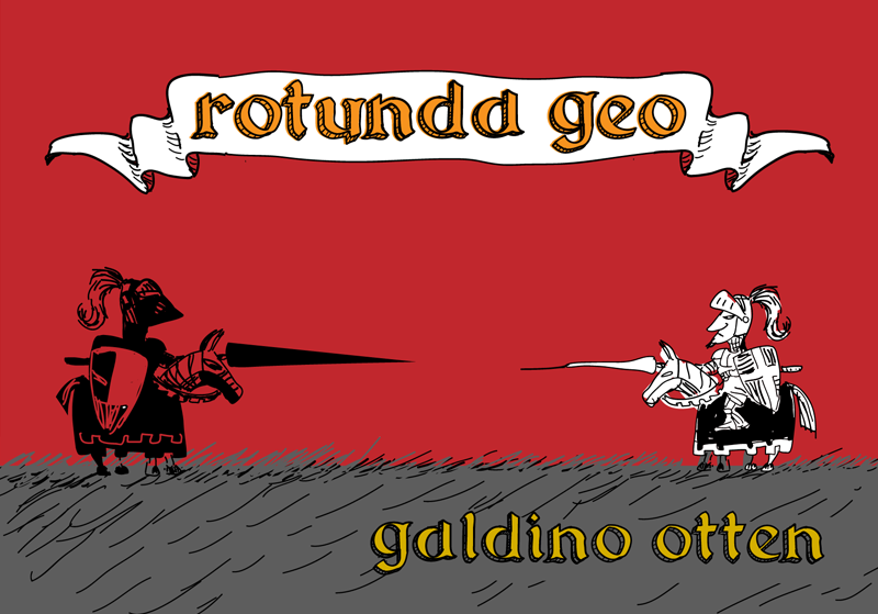 Font poster for Rotunda Geo by Galdino Otten, a hand drawn font with a medieval style