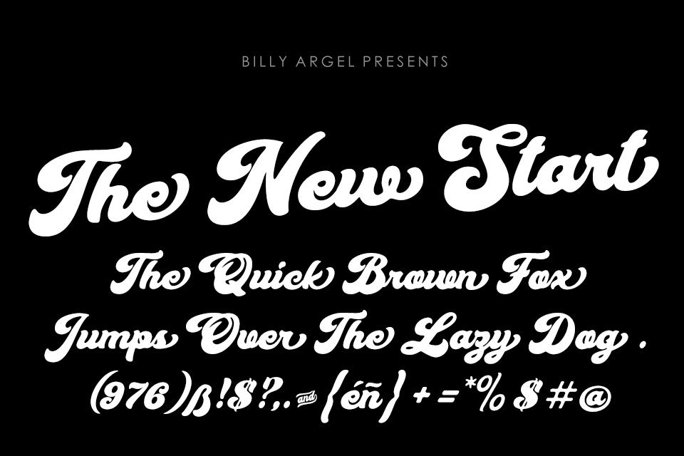 The New Start font poster