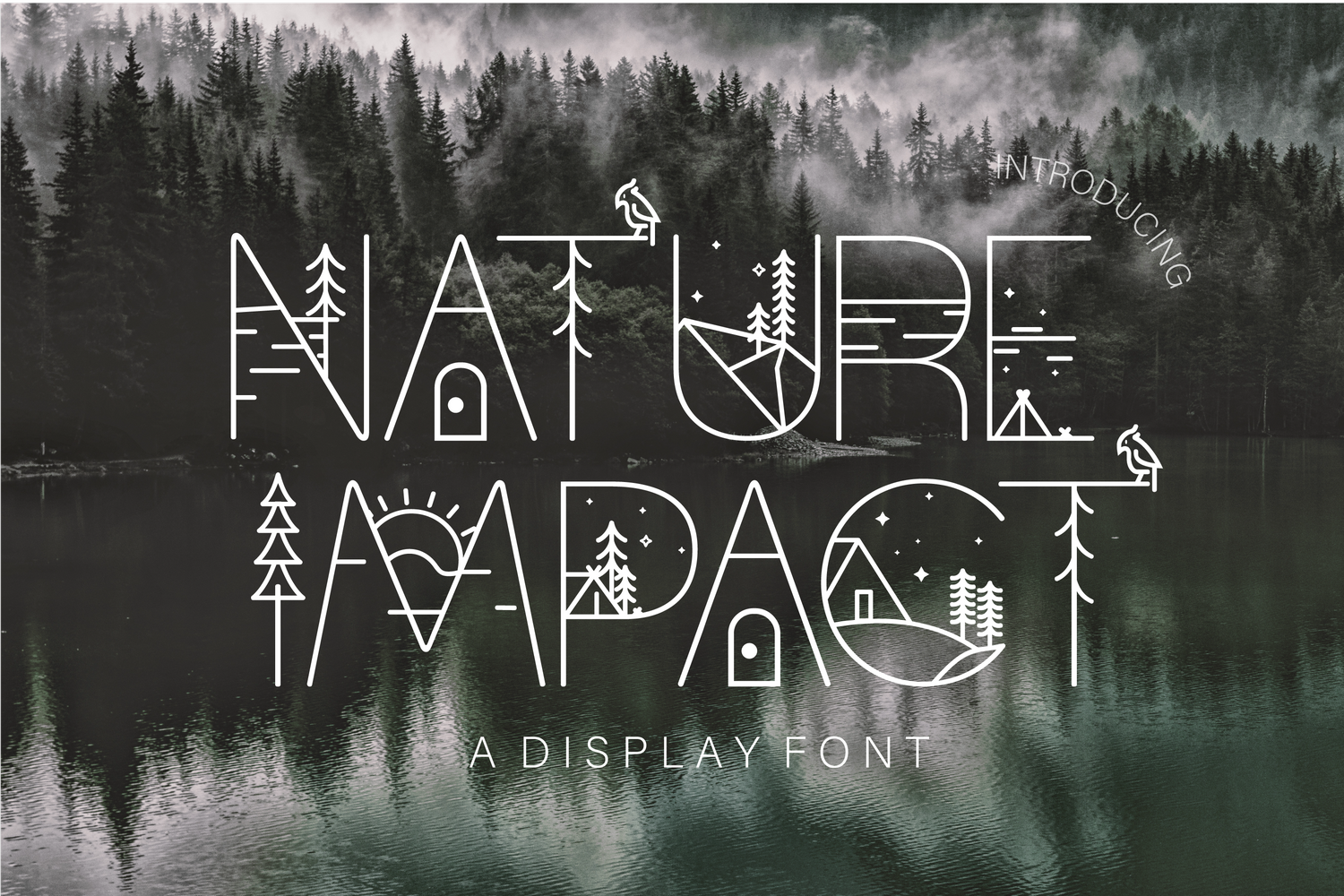 Nature Impact font poster