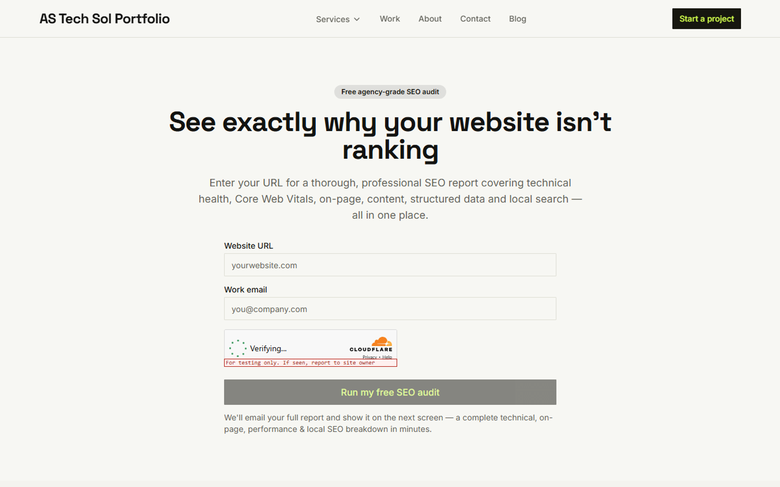 Free tool: an SEO audit that actually audits
