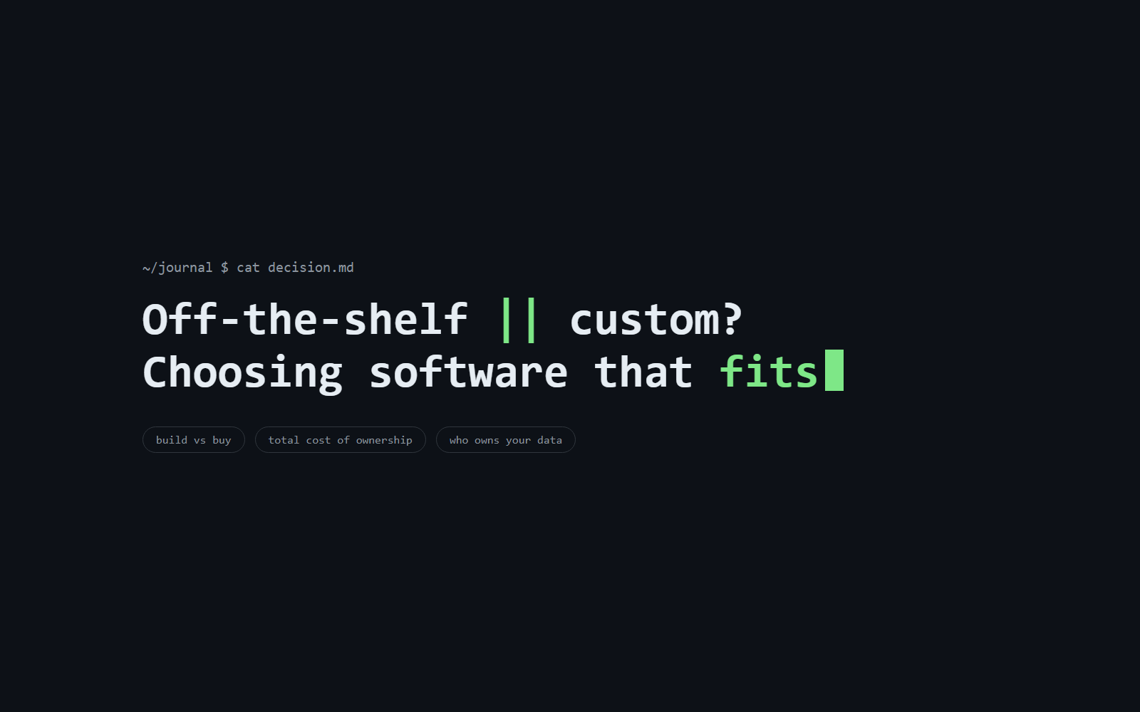 Custom software or off-the-shelf? An honest decision guide