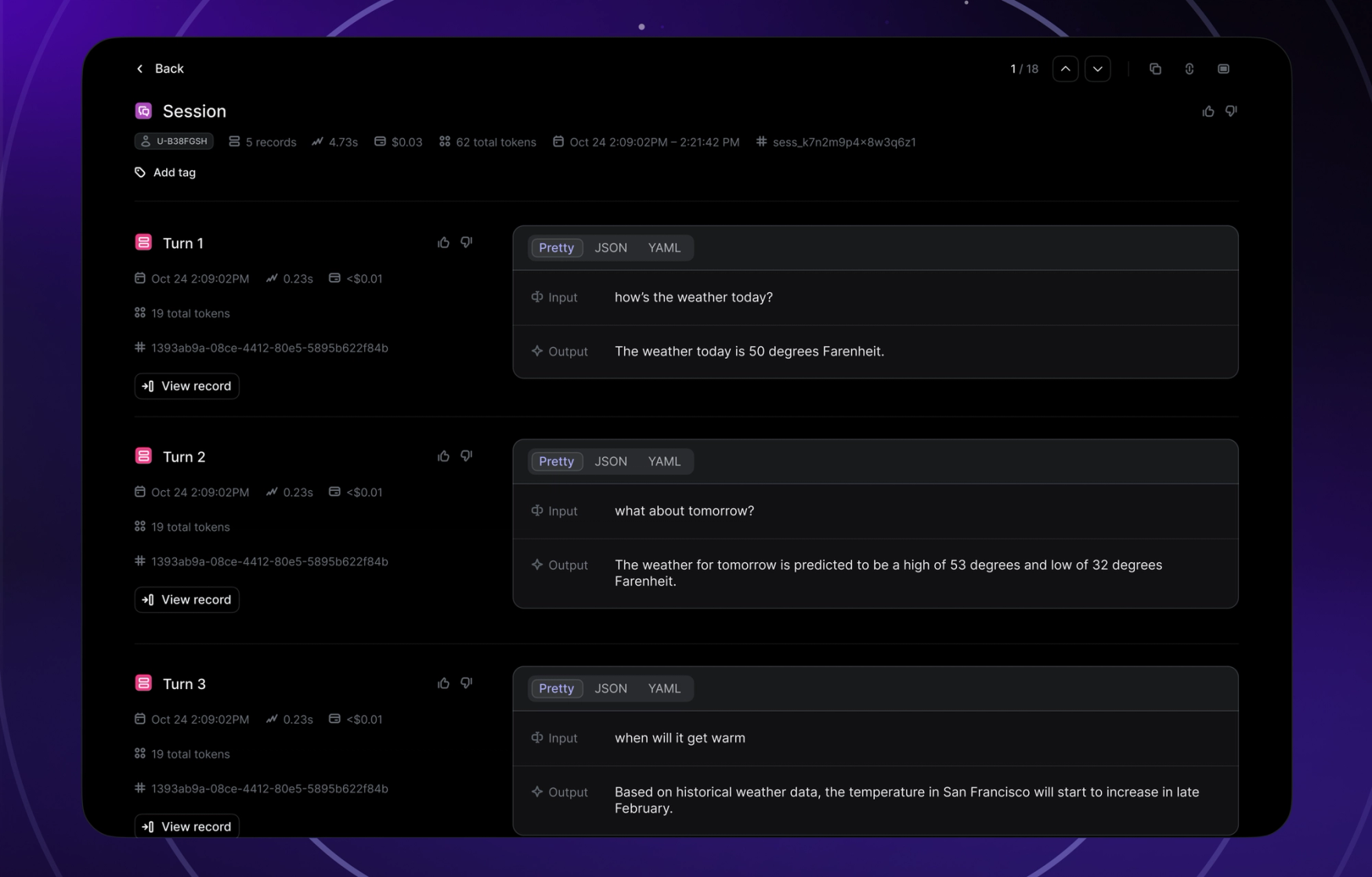  Support for tracking users and sessions, test tags, and more