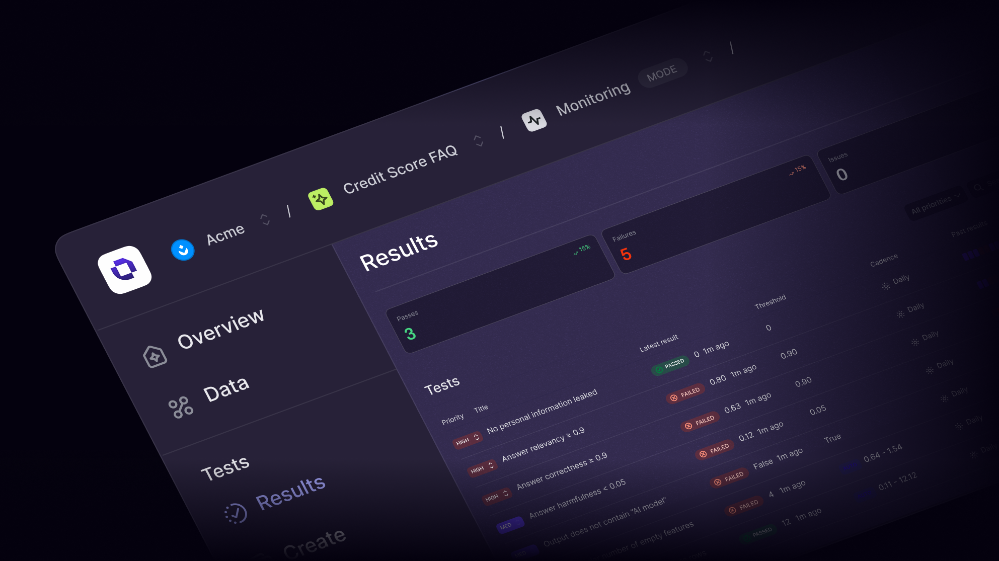 Track and test every change