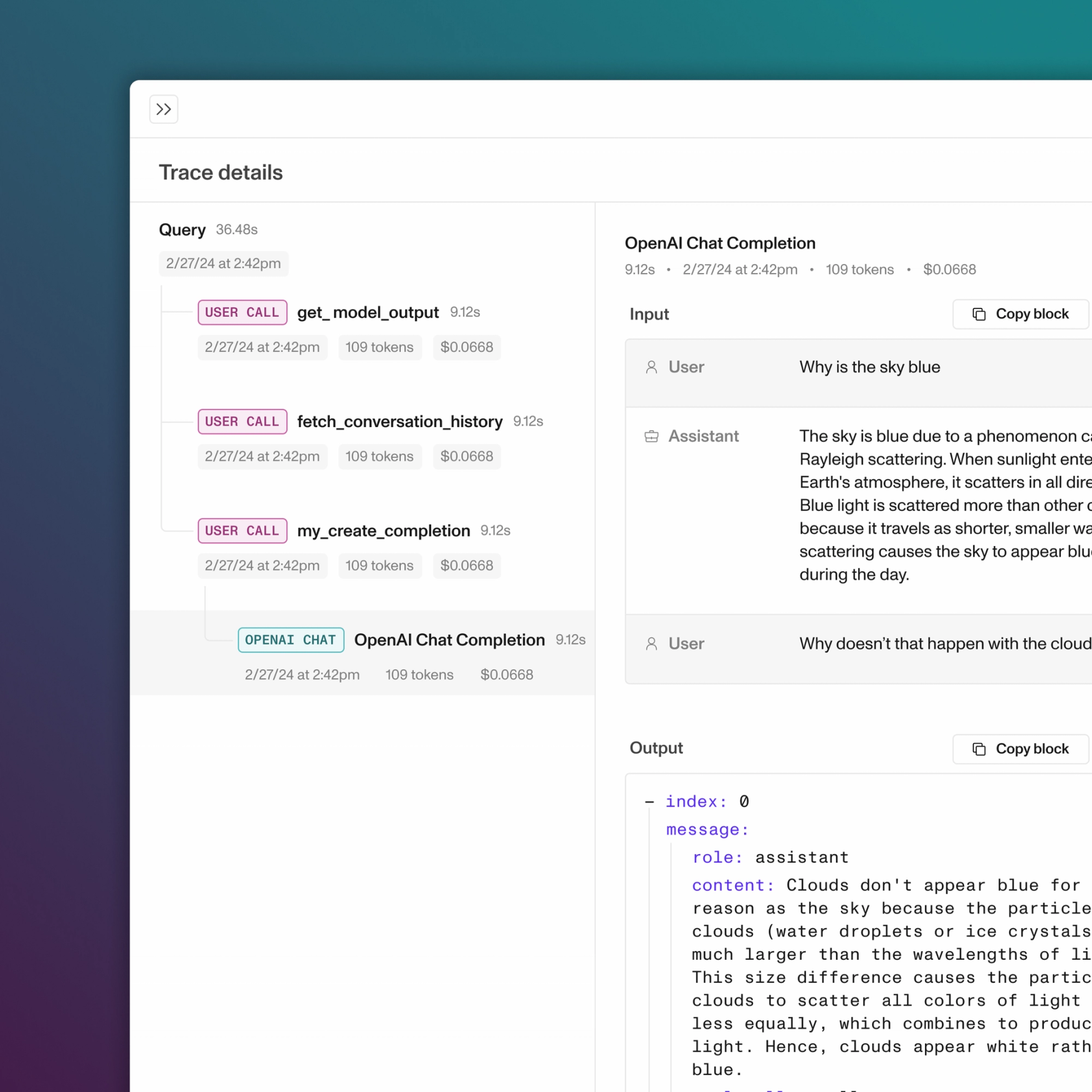 Trace every step of your requests