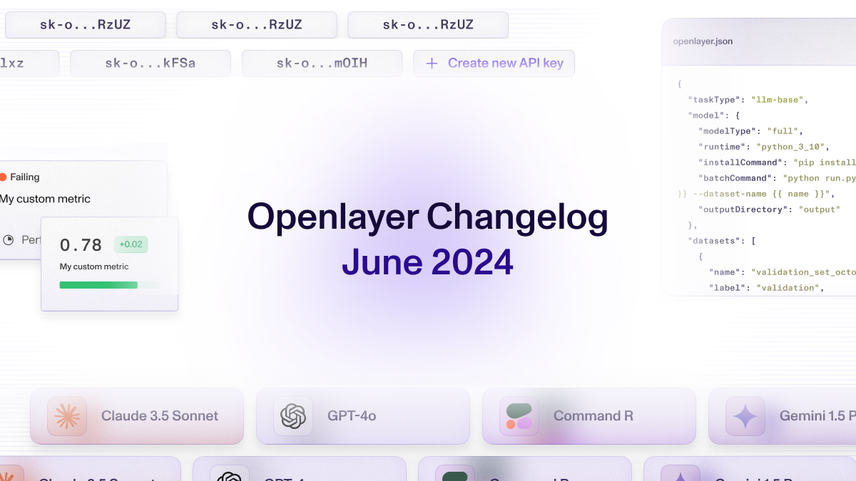 Custom metrics, rotating API keys, and new models for direct-to-API calls