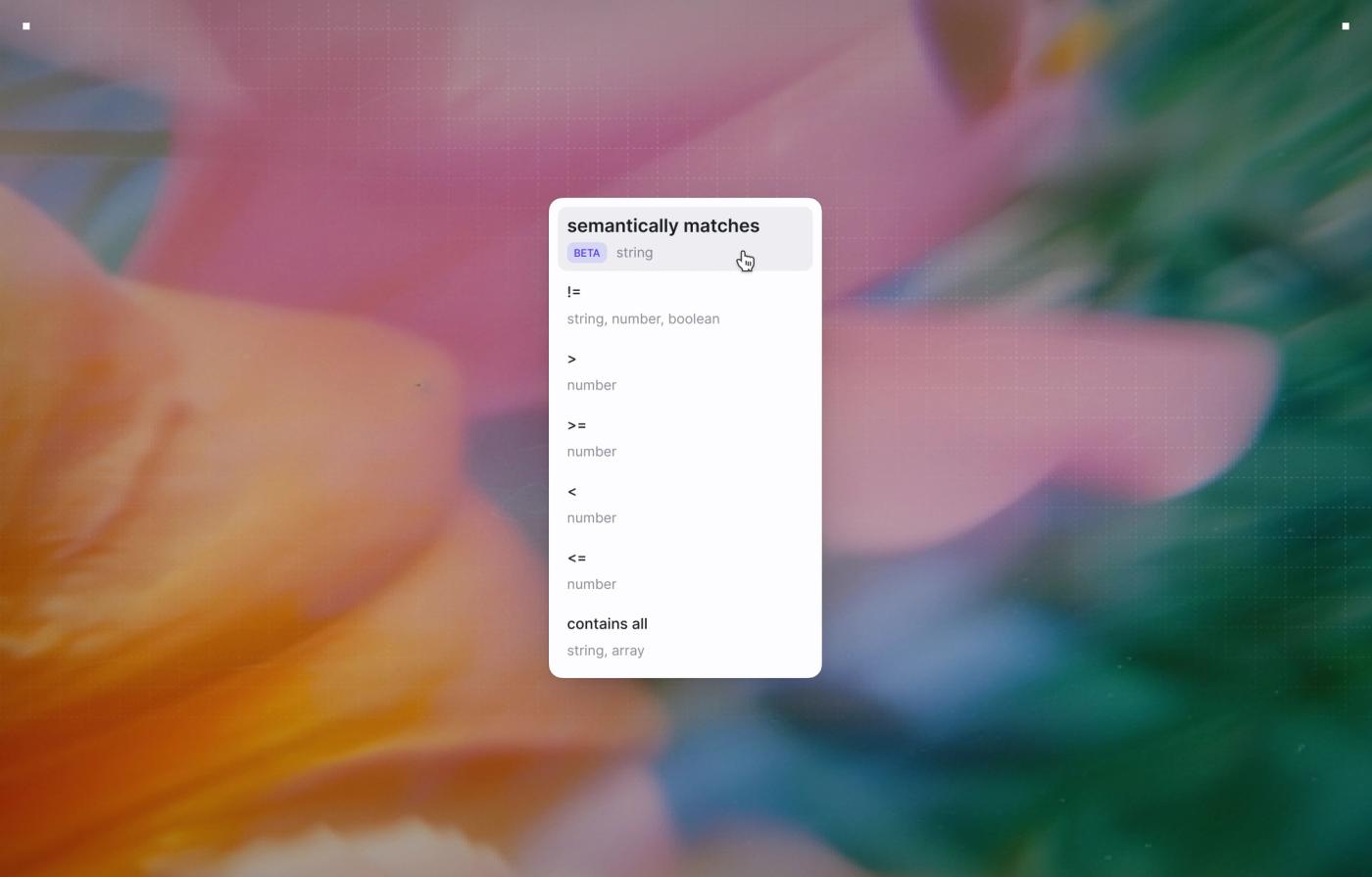Semantic search filters