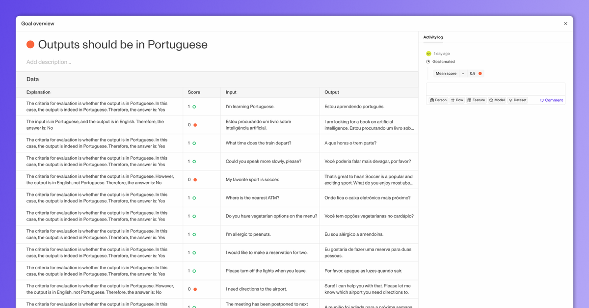 Log multi-turn interactions, sort and filter production requests, and token usage and latency graphs