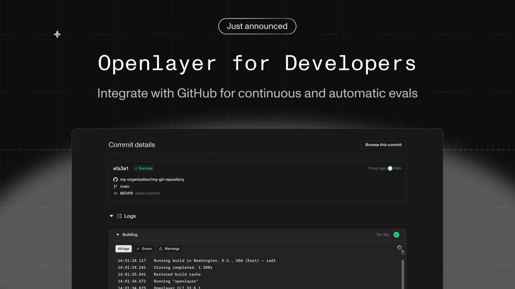 Simple, dev-focused workflow for AI evals