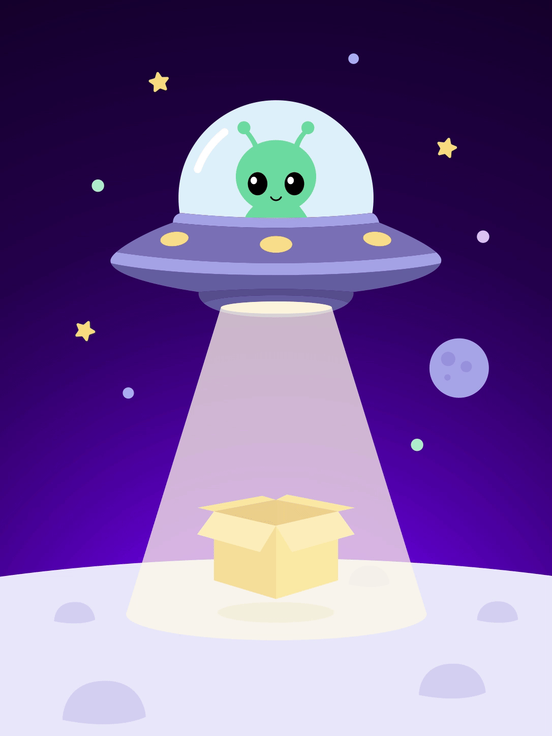 Alien Package Lottie Animation