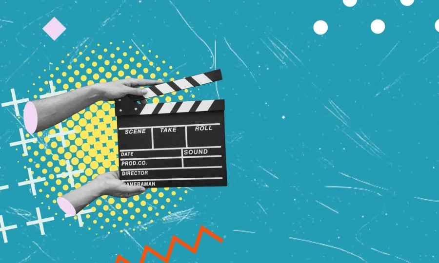 Animated graphic design artwork for a business motion design video