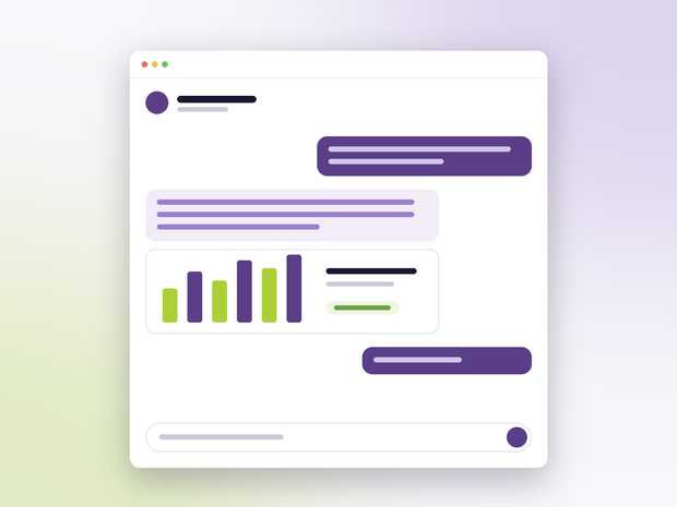 A conversation with the Epilog Cloud assistant, including a chart in its answer