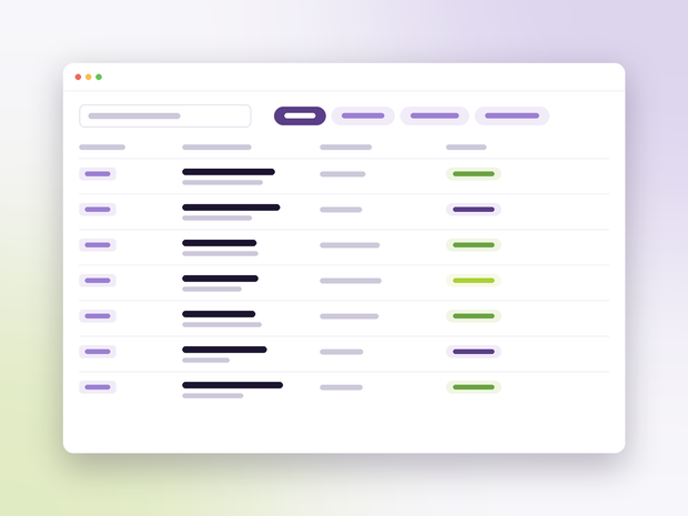 A list of burial and cremation records with their numbers and statuses