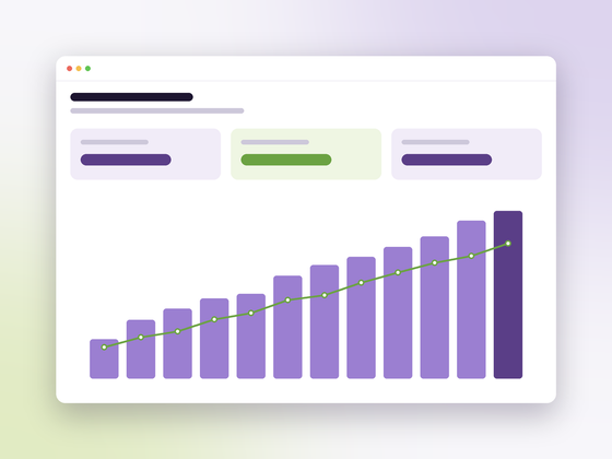 A chart of record requests and revenue share rising month by month