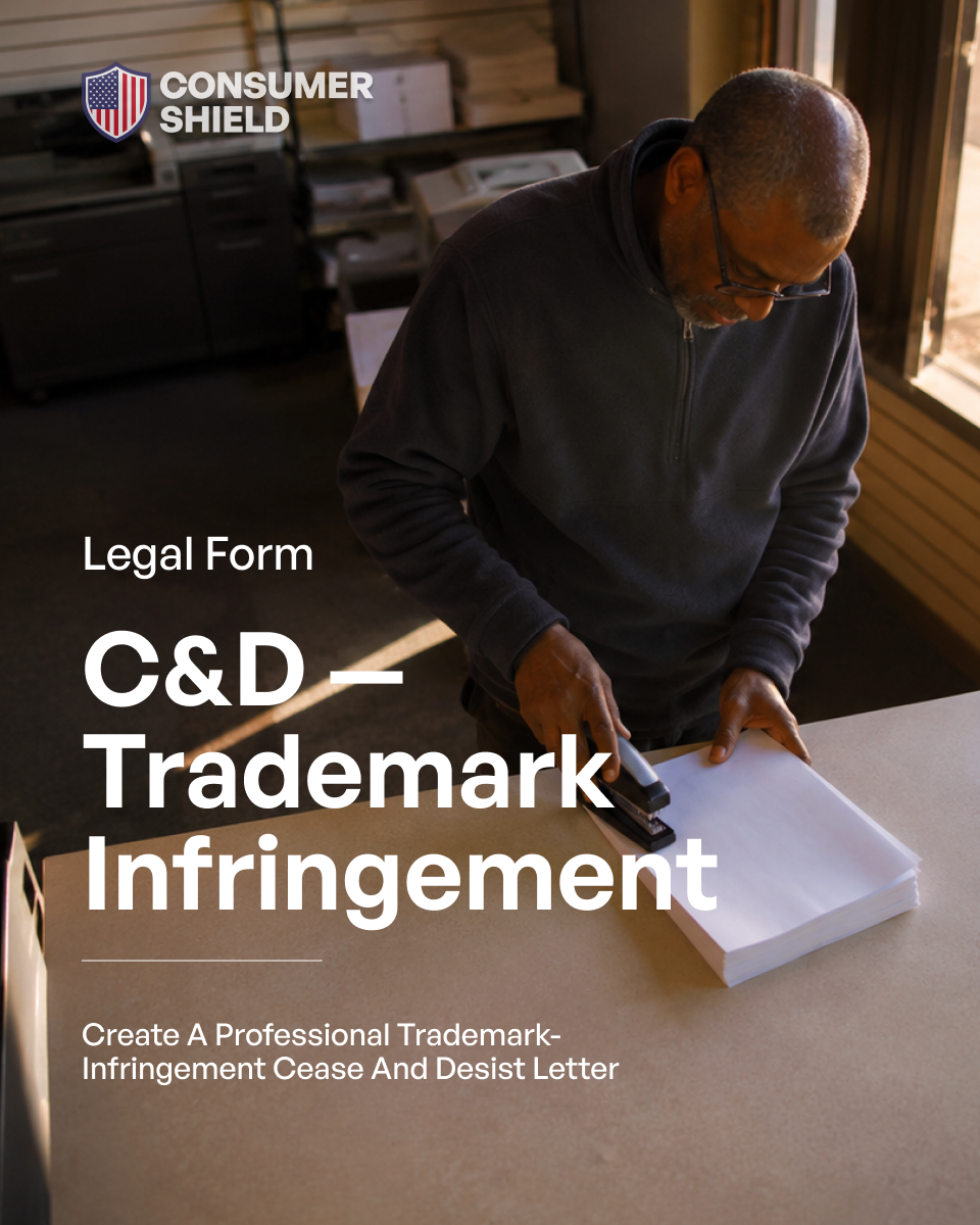 Cease and Desist Letter — Trademark Infringement