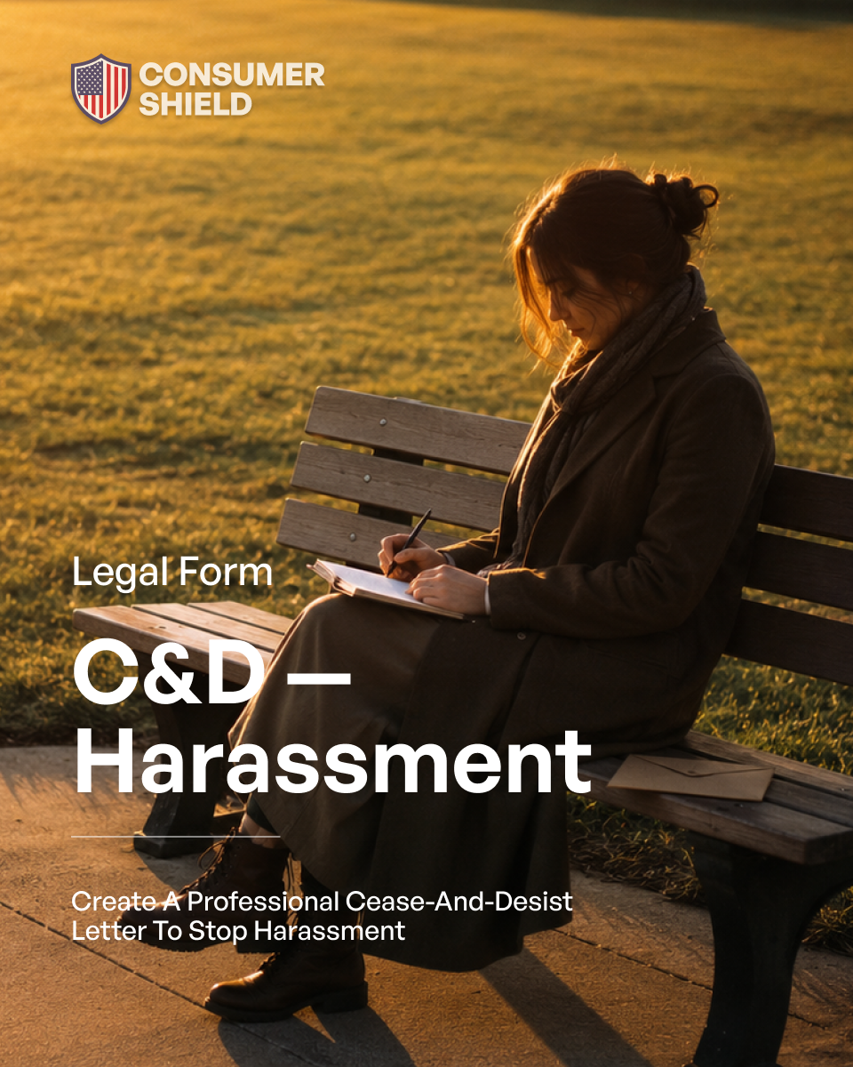 Harassment Cease and Desist Letter