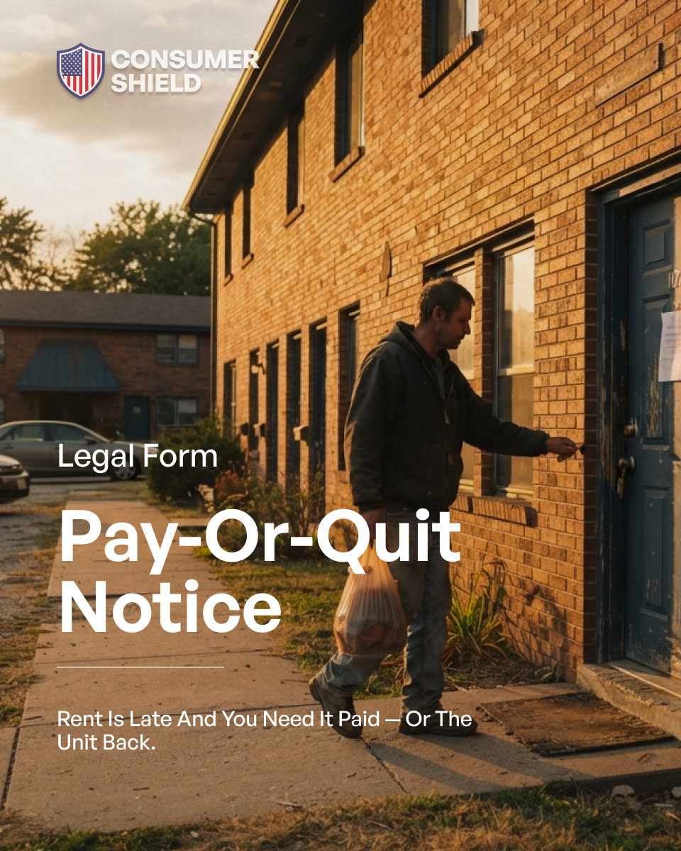 Pay-or-Quit Notice (Notice to Pay Rent or Quit)