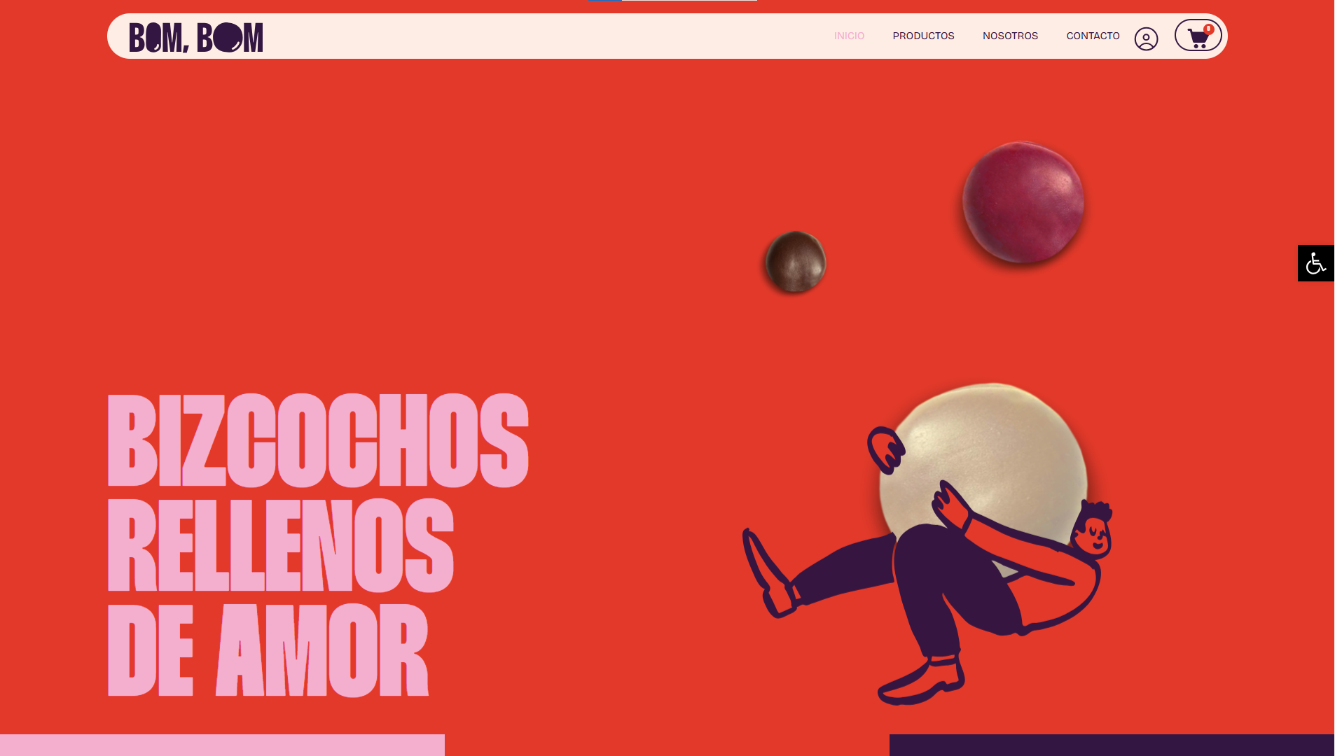 Página web de Bom Bom diseñada por Chillypills