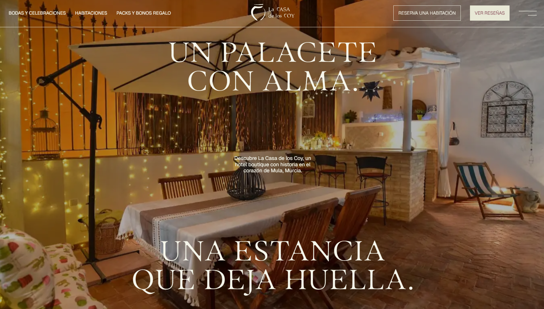 Página web de La Casa de los Coy diseñada por Chillypills