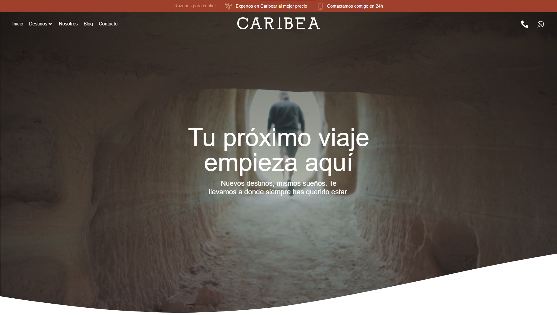 Página web de Caribea diseñada por Chillypills